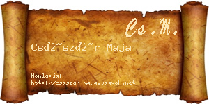 Császár Maja névjegykártya